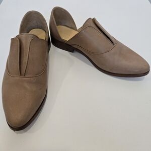 Nisolo Emma d'Orsay‎ Oxford Almond Tan Leather Handmade Loafer Old Money Size 8